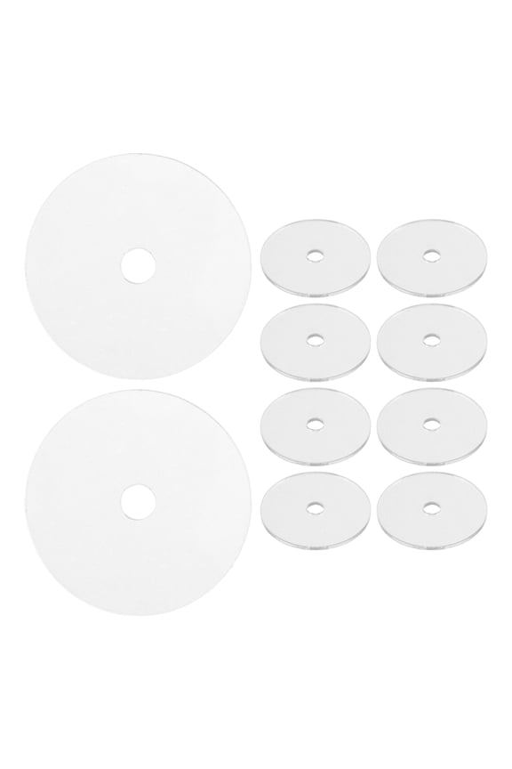 20-Pack Clear Blank CD Disk Keychain Charms Retro Music Pendants for Fashion Accessories and Craft Projects