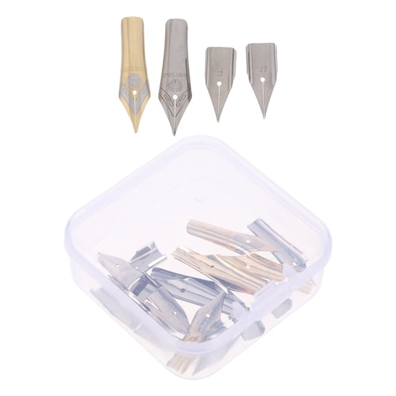 OUNONA 20Pcs Replacement Metal Pen Nibs for Fountain Pens Suitable for Calligraphy and Painting