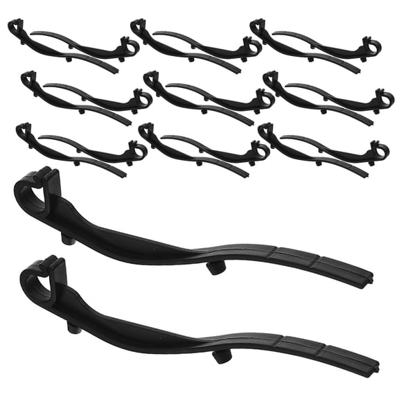 OUNONA 20Pcs Universal Gutter Guard Mesh Clips Quick Installation Durable Plastic Hooks for Roof Gutter Protection