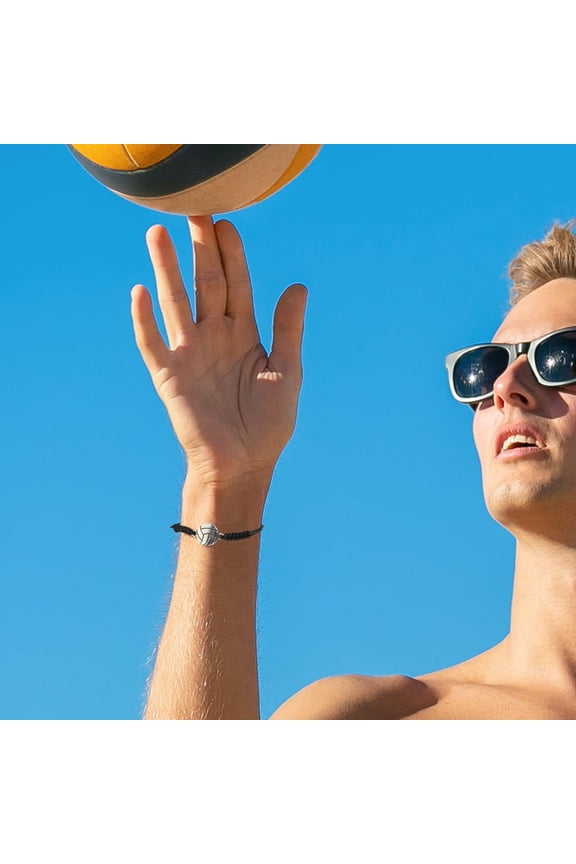 20Pcs Wear Resistant Volleyball Bracelets Black Drawstring Wristbands for Active Use