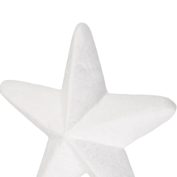 OUNONA 20Pcs White Foam Star Shapes Five Pointed Star Decorations for Handcraft Crafting