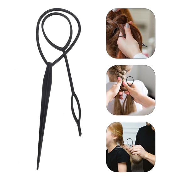 OUNONA 20Set Hair Braiding Loop Needle for Quick Ponytails Buns and Braids