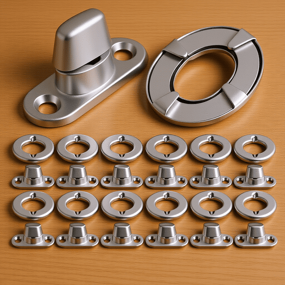 OUNONA 20 Sets Plated Metal Turn Button Fasteners for Tarp, Marine, and Outdoor Hardware Applications