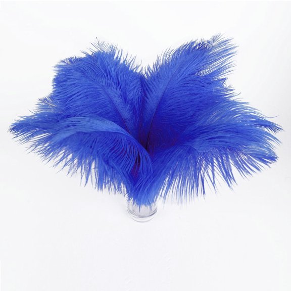 OUNONA 20pcs 25-30cm Natural Ostrich s Great Decorations for Holiday /Party /Dress /Home (Dark Blue)