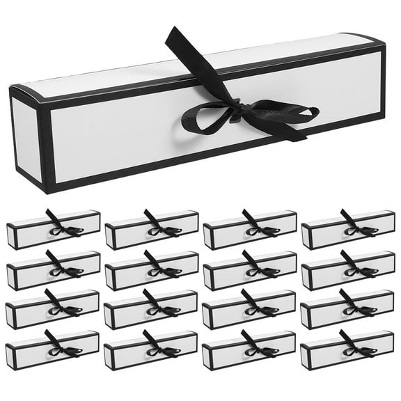 OUNONA 20pcs Cookies Bakery Chocolate Truffle Boxes Foldable Paper Treat Chocolate Truffle Boxes for Party Favors for Weddings and Birthdays