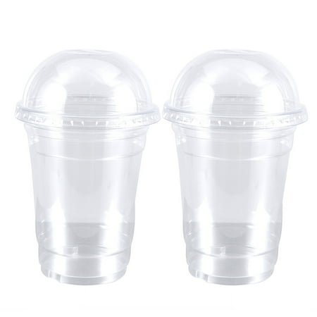 CATIEBYE Transparent Plastic Cups for Cold Drinks Durable and Crack-Resistant 20Pcs