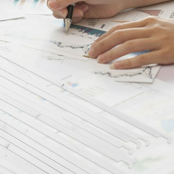 OUNONA 20pcs Hanging File Bars with Hook File Holder Frame for Wall Organizer Receipts Bills Bar for Office School Home Hardware