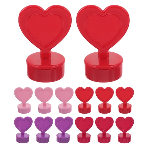 OUNONA 20pcs Heart Shaped Stampers for Valentine's Day, Party Favors, Scrapbooking, Journals, Classroom Rewards, Christmas Crafts