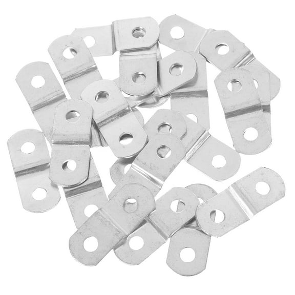 OUNONA 20pcs Iron Photo Frame Brackets with Screws, Picture Frame Hanging Hardware for Easy Installation, Home and Commercial Displays