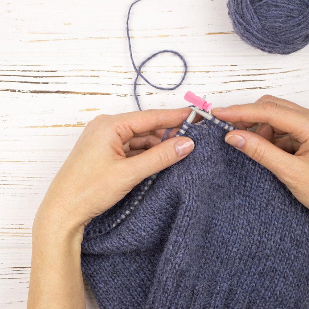 6Pcs Black Cat Paw Knitting Stitch Stoppers - Silicone Needle Tip Covers For Knitting & Crochet