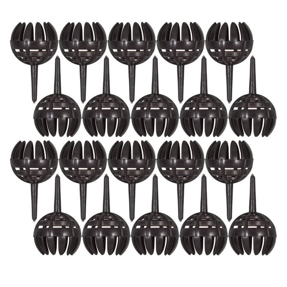 20pcs Black ABS Bonsai Containers for Plant with Slow Release Feature and Mesh Design