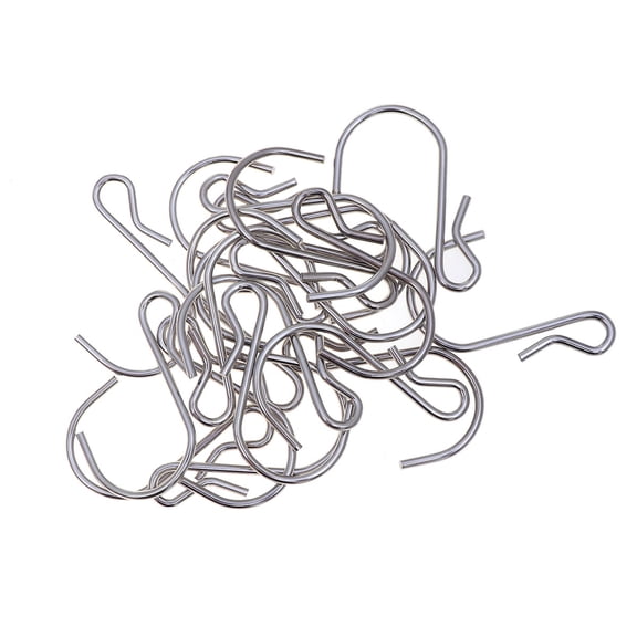 Homoyoyo 20Pcs Metal S Type Hook Plated Silver for Hanging Storage with Flat Ends Safe Design