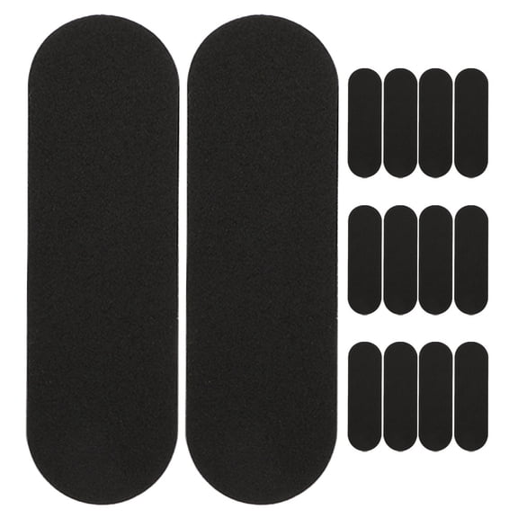 OUNONA 20pcs Mini Fingerboard Foam Grip Tape Black Non- Skateboard Grips for Kids Finger Skateboard Accessories