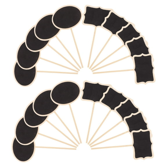 OUNONA 20pcs Plant Marker Garden Plant Tag Balcony Plant Chalkboard Tag Garden Label Plant Marker Wood Stake