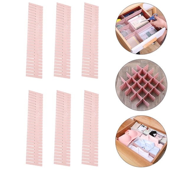 OUNONA 20pcs Plastic Drawer Dividers Free Combination Organizer Drawer Partition