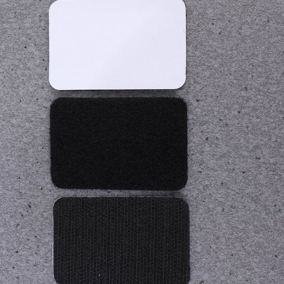 OUNONA 20pcs Rectangular Double Sided Self Adhesive Sofa Stickers Black