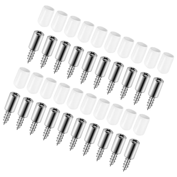 OUNONA 20pcs Self-Tapping Partition Nails with Rubber Sleeves Small Self-Tapping Wood Screws Laminate Board Screws Truss Head Sheet Screws for Woodworking Projects