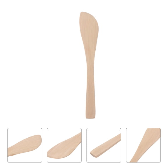 Homoyoyo 20-Piece Beige Wooden Cooking Spoons Set for Spreading Jam, Butter, and More Kitchen Use