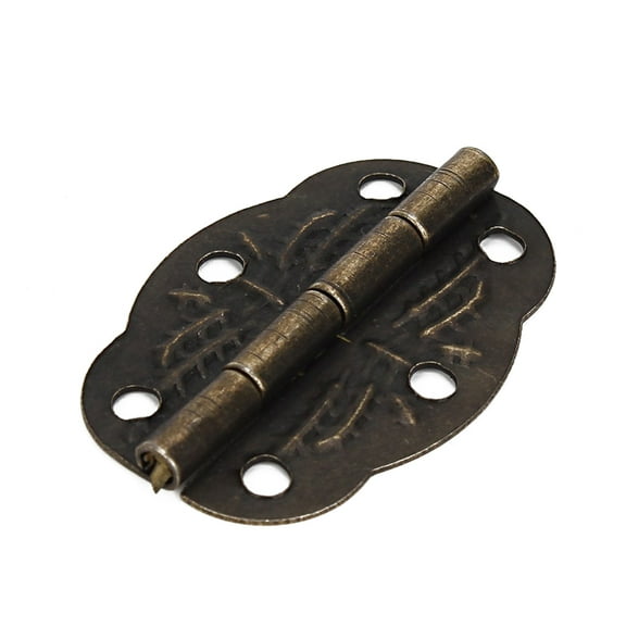 OUNONA 20pcs Small Vintage Hinges Dark Brown For General Home Use