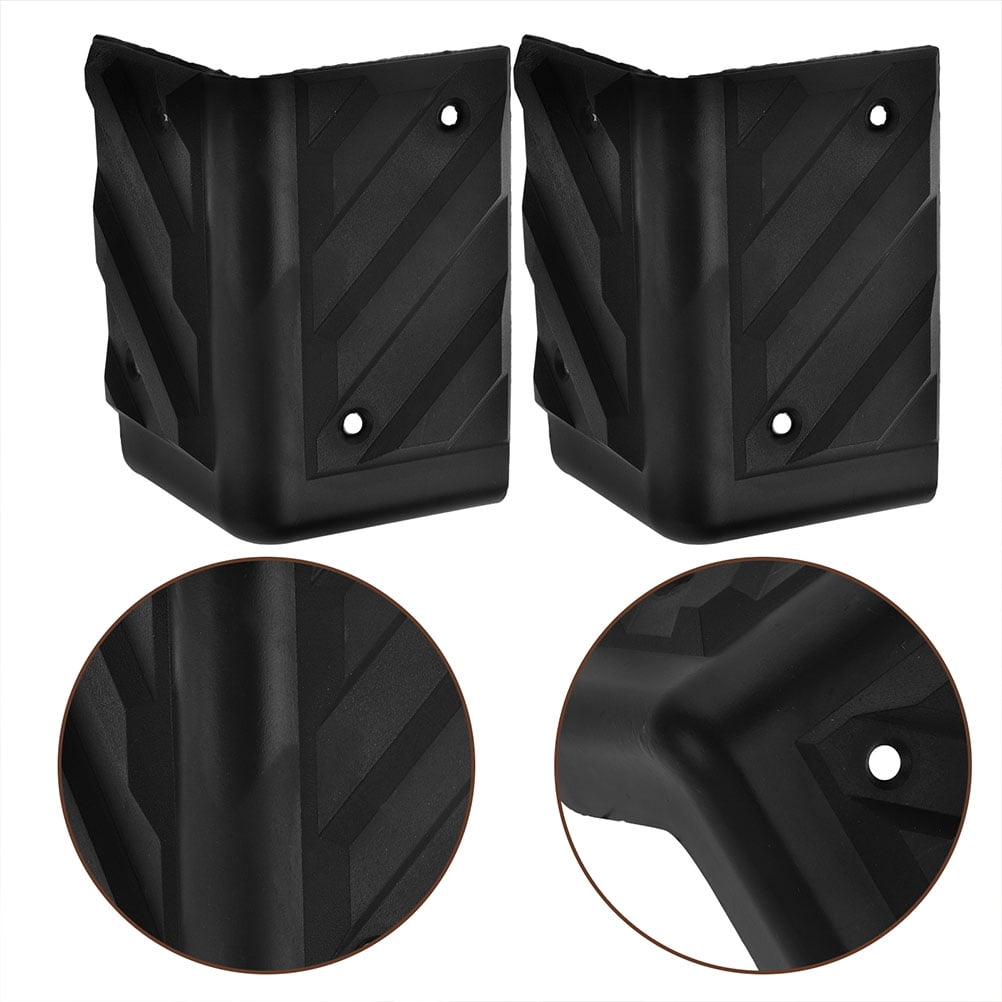 20 Protecteurs D'angle En Plastique Noir - 12x66mm - Pour Meubles, Coins De Table, Emballage