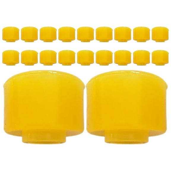 OUNONA 20pcs Truck Bumper Guard Mini Rubber Cushion Car Door Bumpers Yellow Trailer Ramp Bumpers Rear Bumper Protectors for Trucks Cars