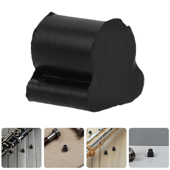 FOLOYORI 20Pcs Trumpet Valve Cork Pads Black Rubber Bumper for Brass Instrument Vibration Control