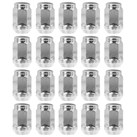 OUNONA Universal Car Wheel Nut Screw Bolt Rim Compatible for Repair Silver Metal 20 Pieces 12x1.5