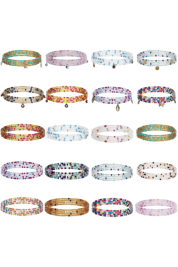 20pcs Waist Beads and Body Chains for Women, Belly Chains Jewelry for Beach Parties, , and Everyday Wear Accessories