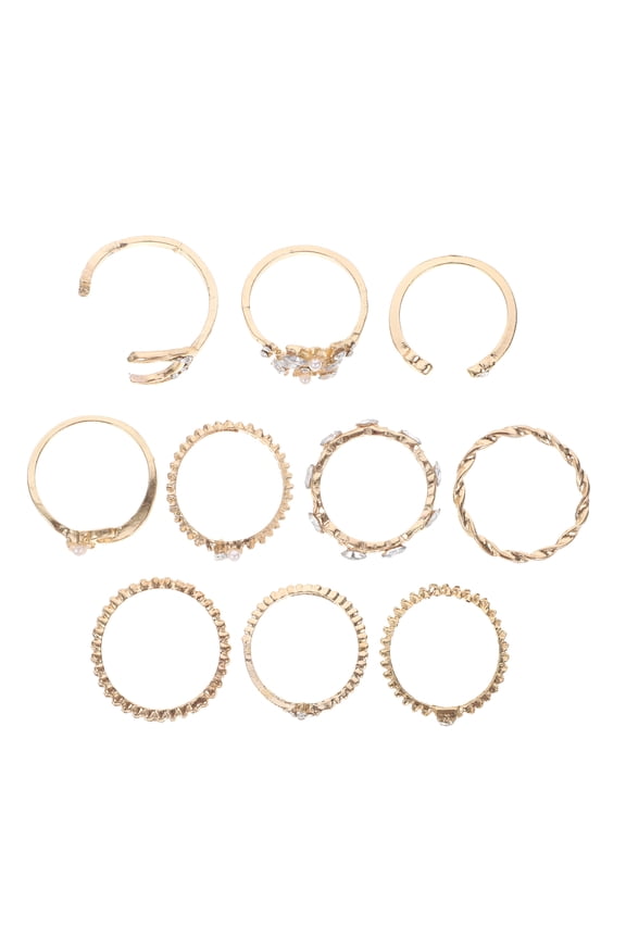 20pcs Women's Chic Moon and Star Finger Fashionable Stacking Jewelry Set