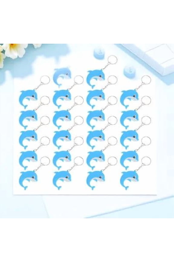 PVC Dolphin Keychain Adorable Pendant Assorted Colors for Bag Decor