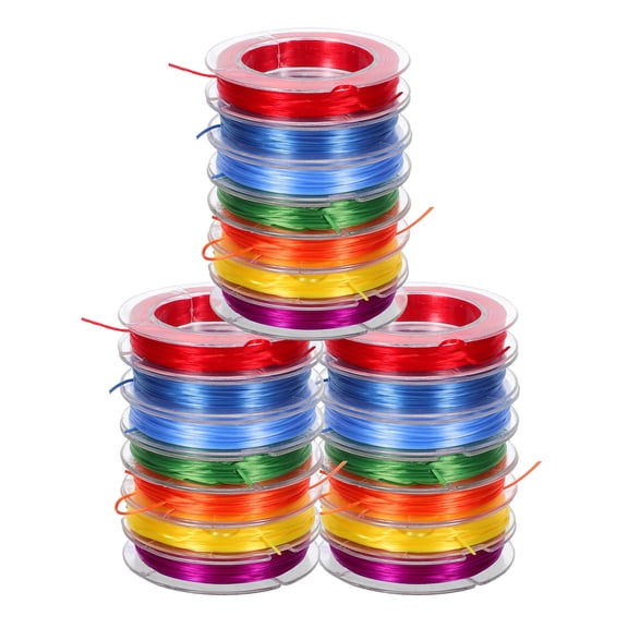 OUNONA 21pcs Stretchy Necklace String for Beading Tools in Assorted Color for Jewelry and Accessories