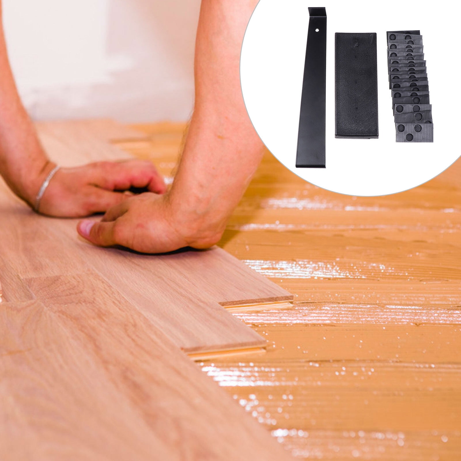 OUNONA  22 Pcs Floor Installation Tools Hardwood Flooring Laminate Black