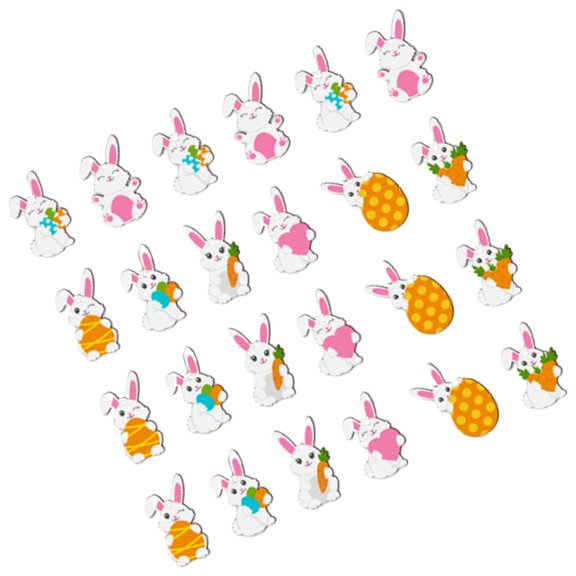 OUNONA 24 Pcs Balloon Garland Easter Rabbit Decoration Easter Bunny 8.00X6.80X0.10CM