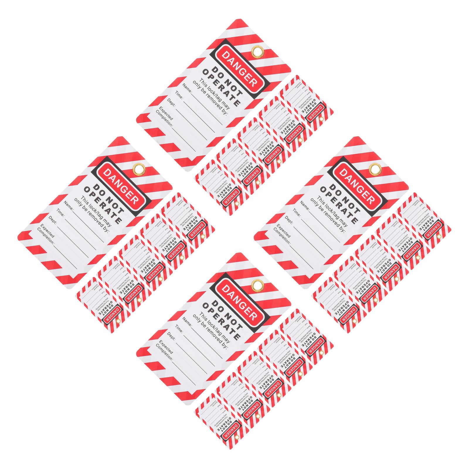 OUNONA 24 pcs Industrial Safety Lockout Tags Compliant Danger Labels ...