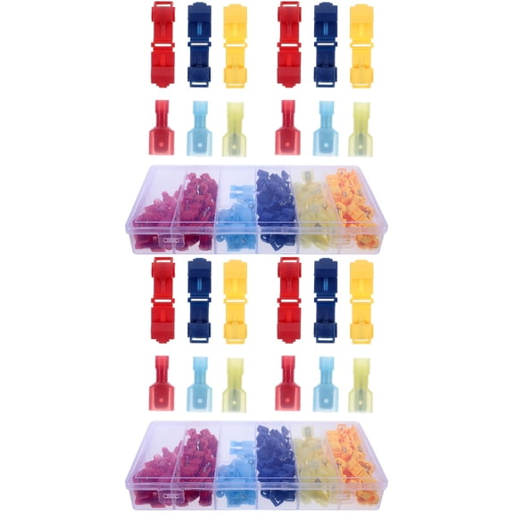 OUNONA 240-Piece Wire Terminals Kit with Male Quick Disconnects Electrical Connectors for Wiring Repairs