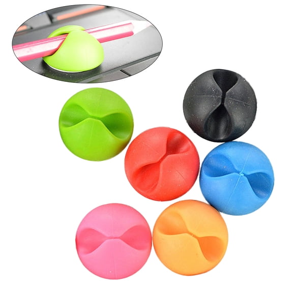 OUNONA 24Pcs Plastic Cable Clip Organizer for Desk and Wall Use in Assorted Colors Secure and Easy to Remove