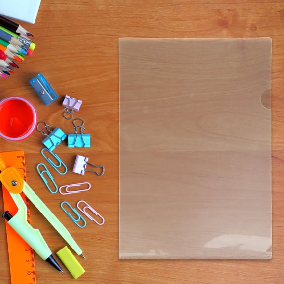 OUNONA 24Pcs Lightweight Transparent Document Sleeve Folder for Portable Paper Protection