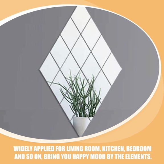 OUNONA 24Pcs Mirror Effect Stickers Selfadhesive for DIY Crafting Needs