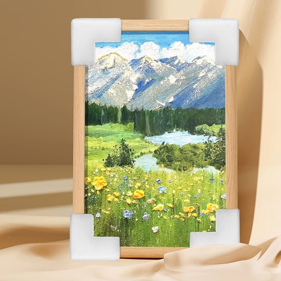 OUNONA 24Pcs White L Shaped Corner Protectors for Shipping Furniture Electronics and Frames