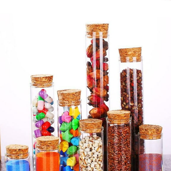 OUNONA 25 PCS Apothecary Jars with Lids Bottle Glass Wish Travel