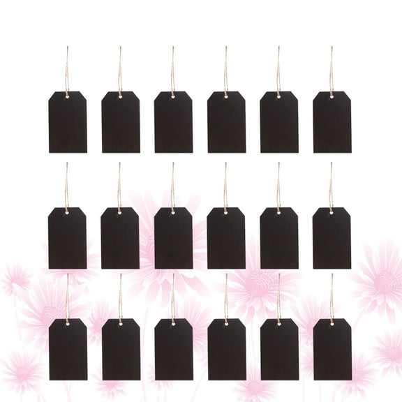 OUNONA 25 PCS Party Gift Tags Home Decoration Tags 8*5CM Black