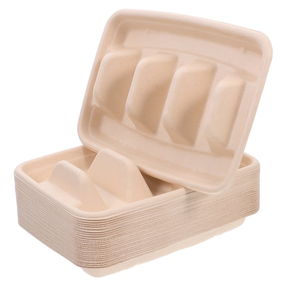 OUNONA 25 Pcs Burrito Packaging Box 22.60X15.30X2.10CM Beige