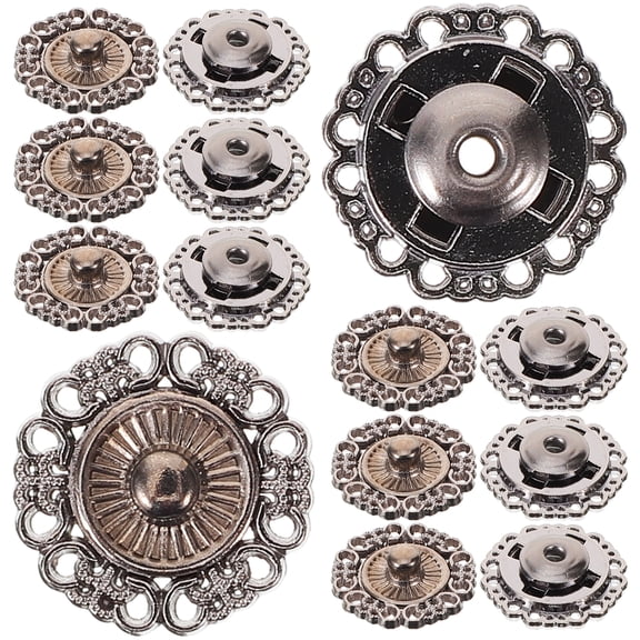 Black Zinc Alloy Snap Button Fasteners for Bag Use 25 Pieces Easy to Install Versatile Craft