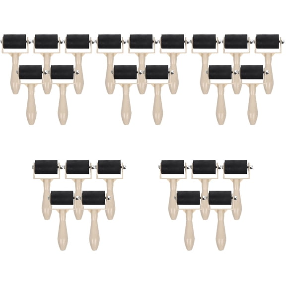 OUNONA 25 Pcs Rubber Rollers Ink Applicator Roller Printmaking Painting Roller Hand Roller Tool Artists Painting Supplies for Kids