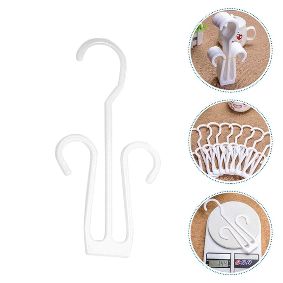 OUNONA 25 Pcs Shoe Hook Rack Hangers for Shoe Storage and Display Organizer, White Color, Space-Saving Solution