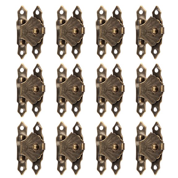 OUNONA  25 Sets Shell Case Buckle Retro Decor Cabinet Hinges Suitcases