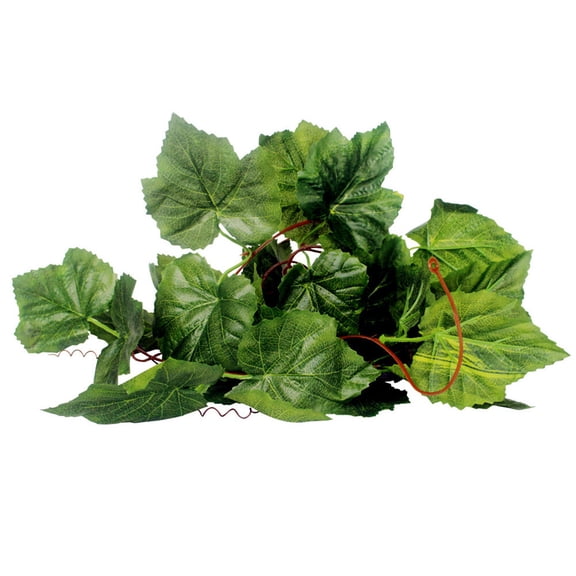 OUNONA 250cm Simulated Leaf Grape Vine Rattan Home Decor for Pet Reptile Turtle Fish Tank Terrarium Decoration