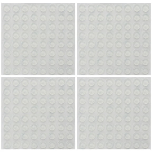 OUNONA 256Pcs Transparent Self Adhesive Door Handle Bumpers Noise Dampening Wall Protectors