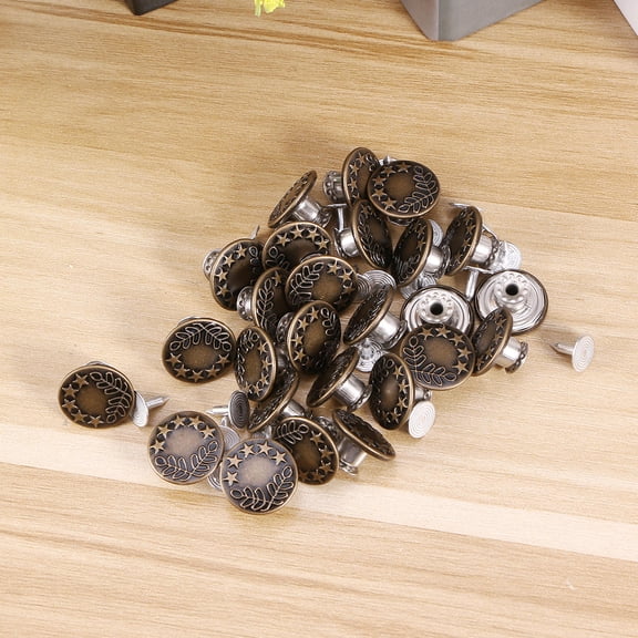 OUNONA 25Pcs Assorted Color Metal Buttons 17mm Round Spring Buckle Fasteners for Sewing
