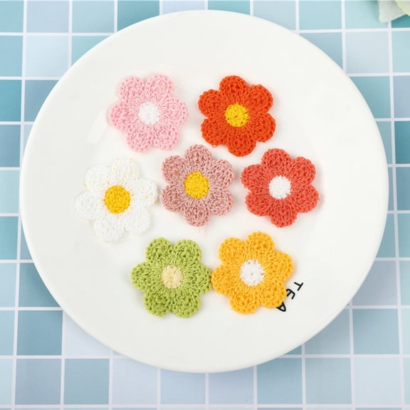 OUNONA Mixed Embroidered Daisy Patches for Clothes 25 Pieces